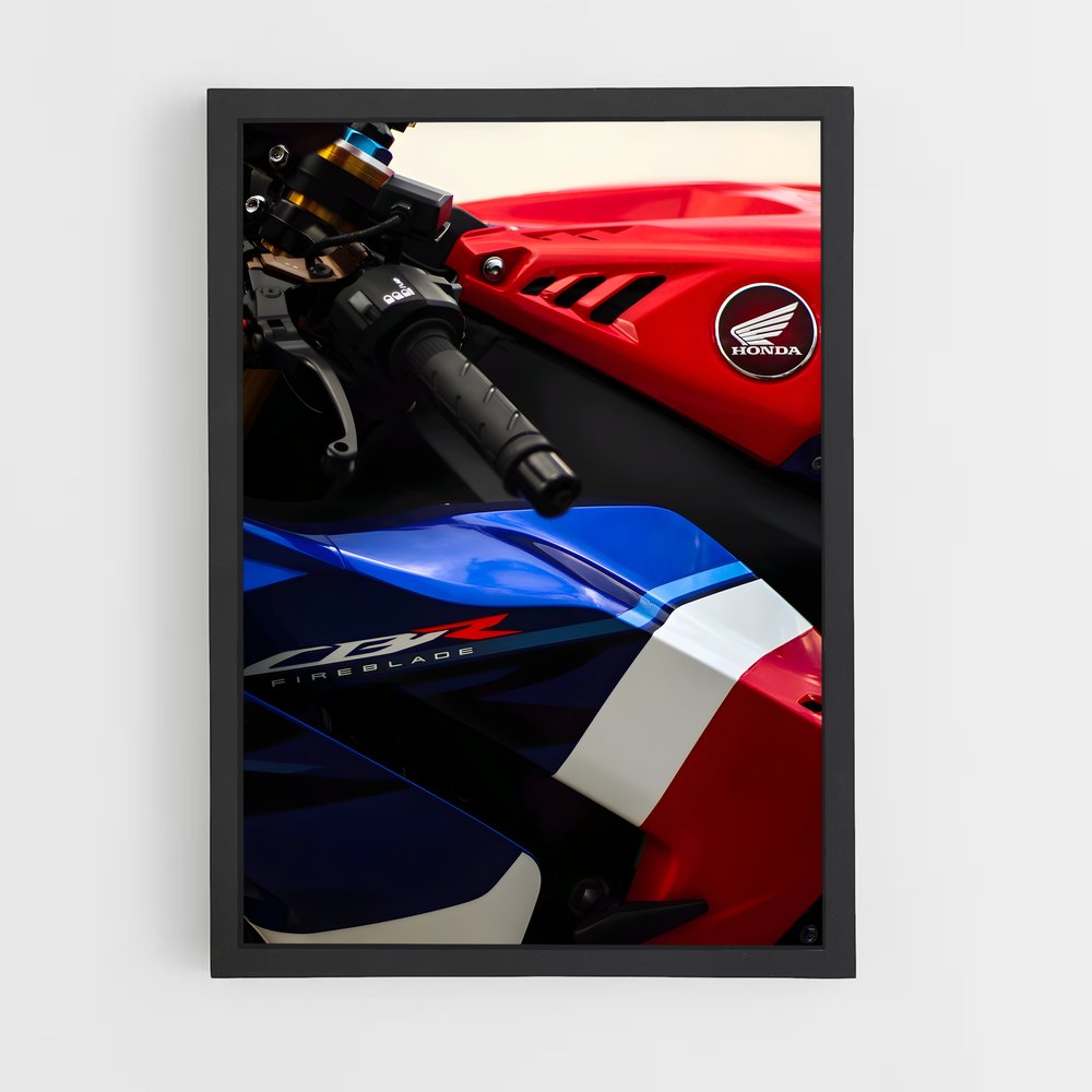 Poster Tempête de Chrome – affiche Honda Moto (vue 2)